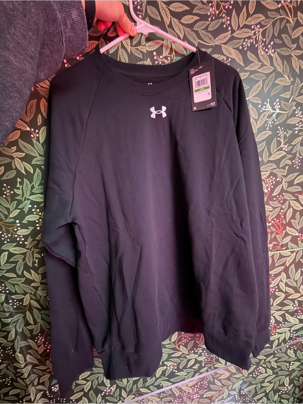 LG Black Men’s Crewneck Sweatshirt with Logo
